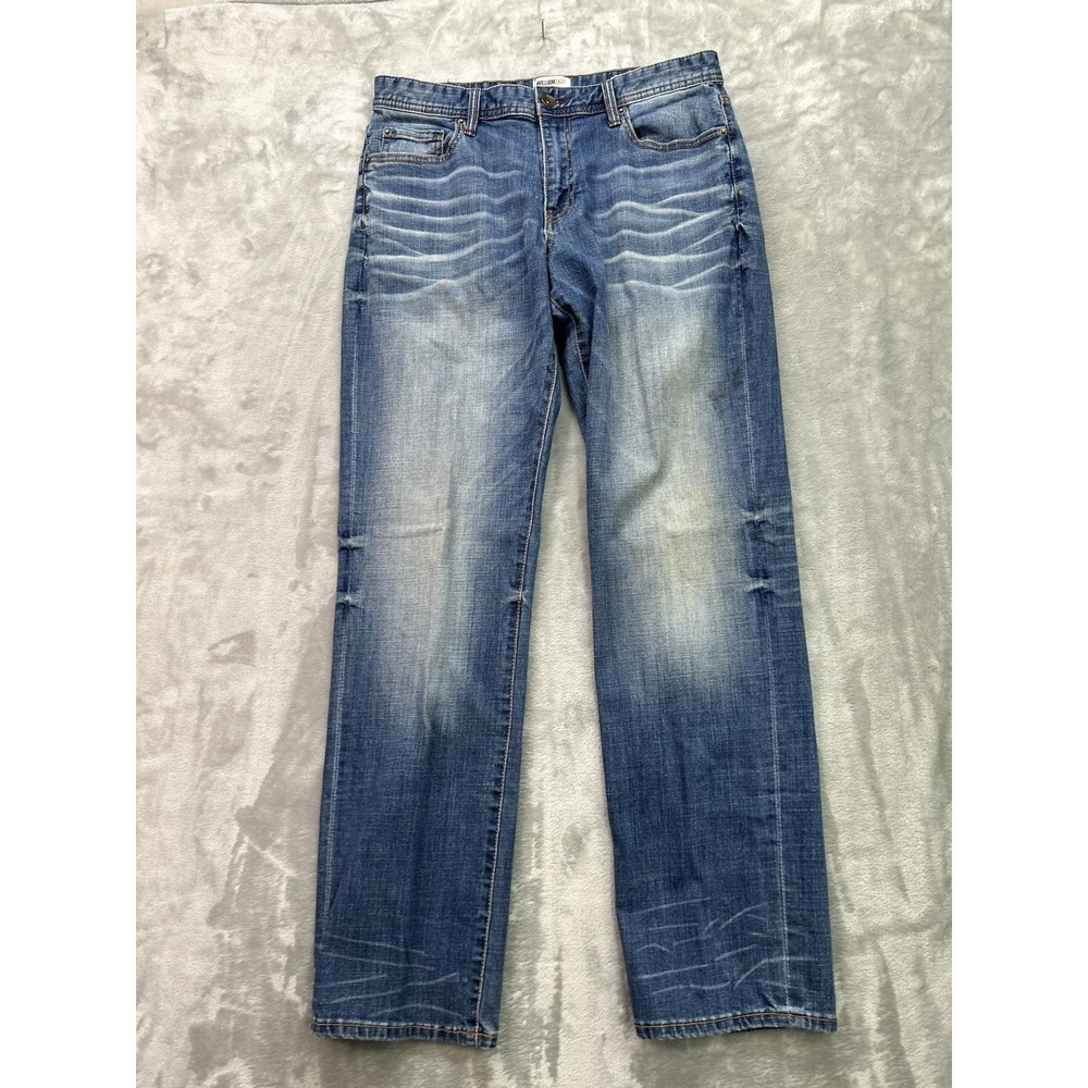 William Rast Relaxed Straight Legacy Whiskered Denim Jeans Men 33x32 Grunge Rock